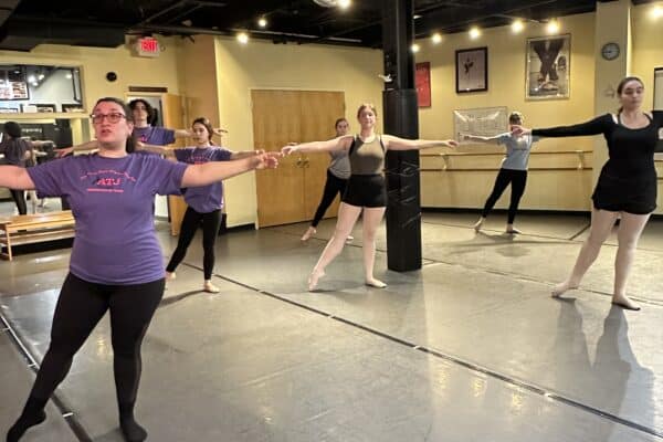 Miss Samantha Mocle teaching ballet