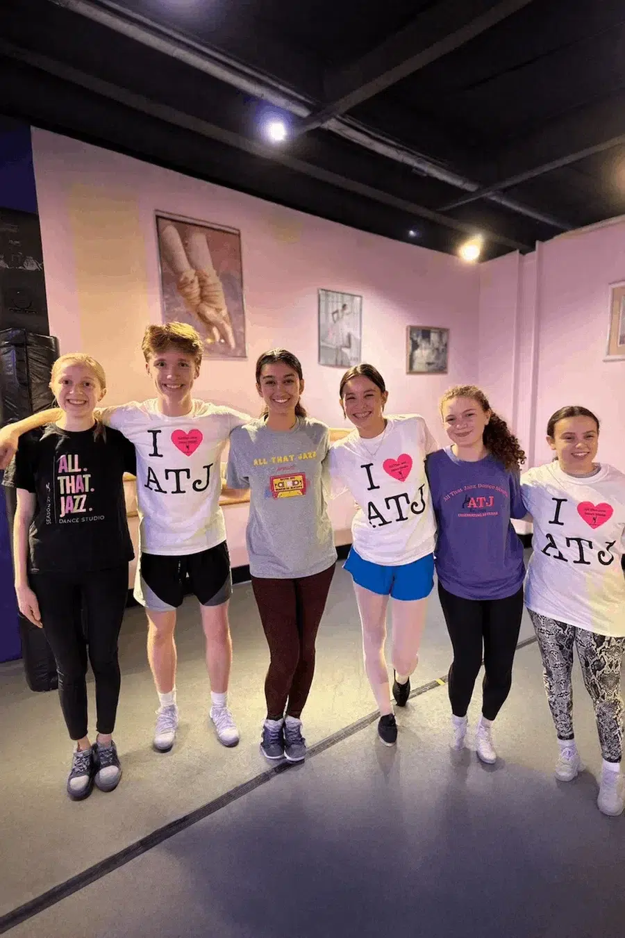 Dance Students Celebrating All That Jazz Studio Portrait