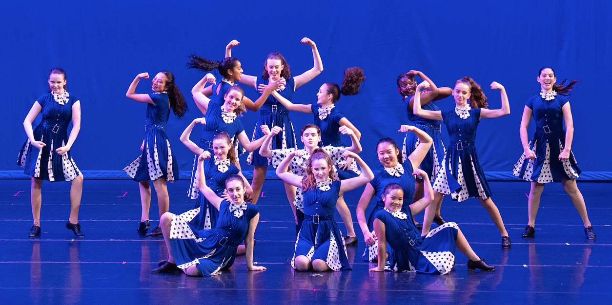 teen tap dancers at annual recital