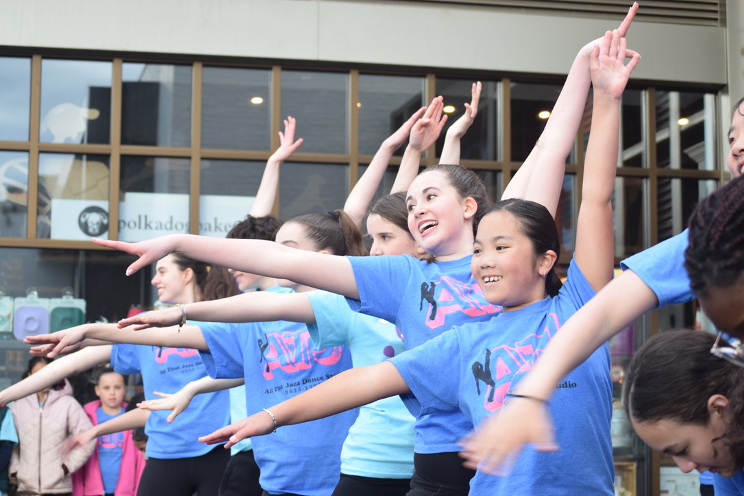 jazz dancers at an outdoor performance